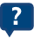 Speech bubble containing question mark.